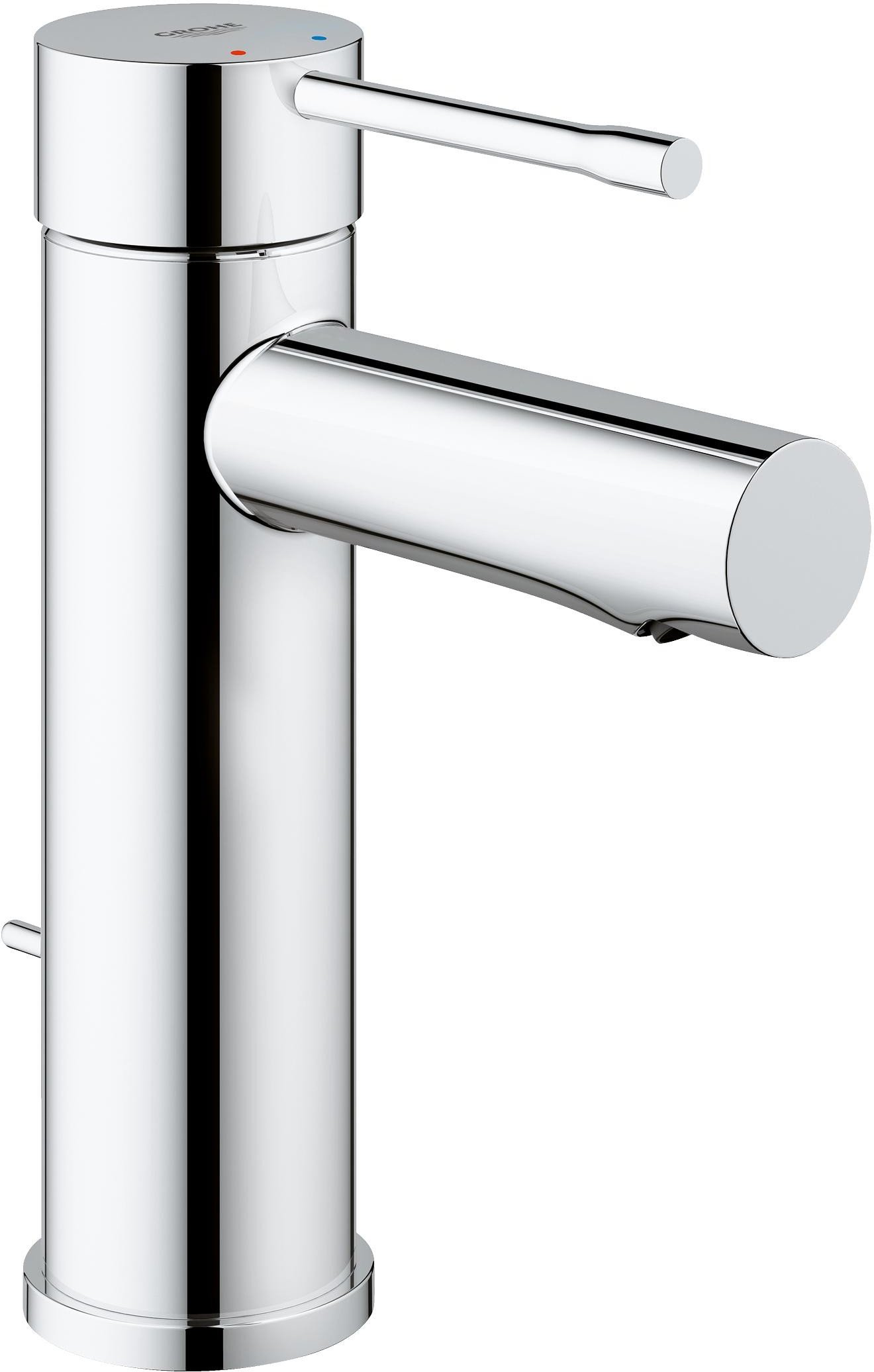 Смеситель для раковины GROHE Essence с донным клапаном и низким изливом хром 32898001