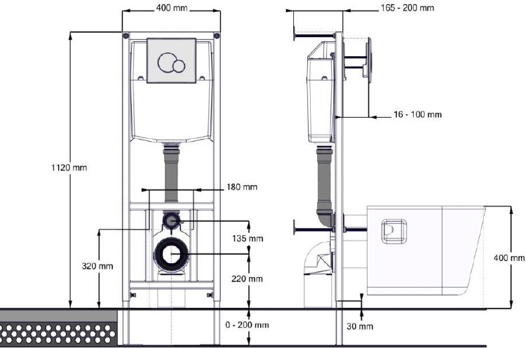 Комплект инсталляция с подвесным безободковым унитазом Santek НЕО ПЭК Rimless сиденье микролифт панель хром глянец 1.WH50.1.572