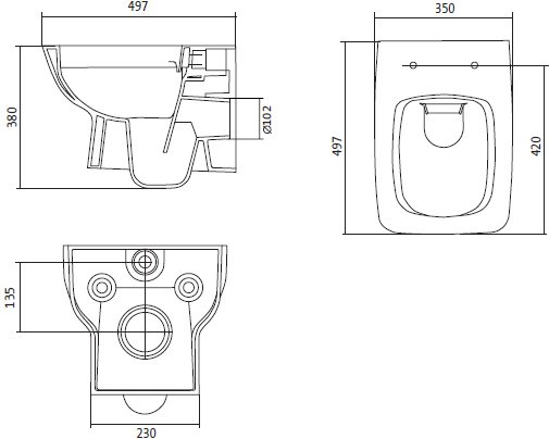 Комплект инсталляция с подвесным безободковым унитазом Santek НЕО ПЭК Rimless сиденье микролифт панель хром глянец 1.WH50.1.572