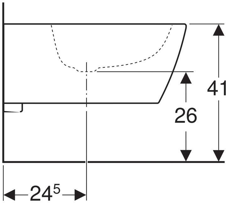 Биде подвесное Geberit iCon Square 231910000