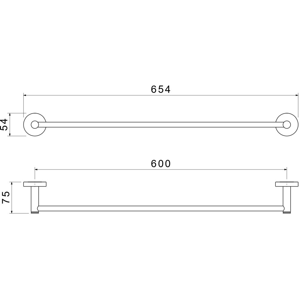 Полотенцедержатель Aquanet Европа 600 мм оружейная сталь AQ4114BGM
