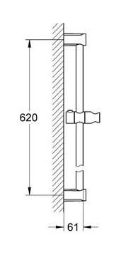 Душевая штанга GROHE Tempesta Cosmopolitan 600 мм хром 27521000