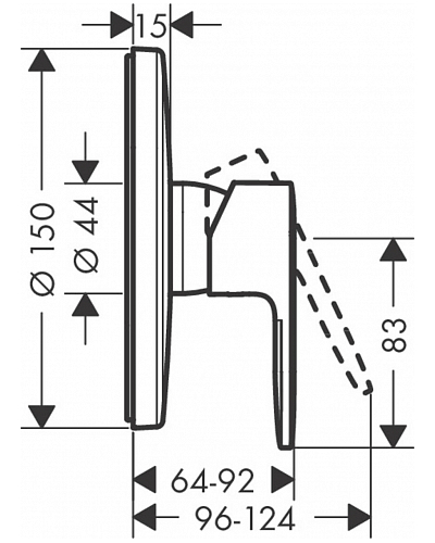 Комплект смесителя для душа Hansgrohe Vernis Blend скрытого монтажа (71667000 + 01800180) 71667000S
