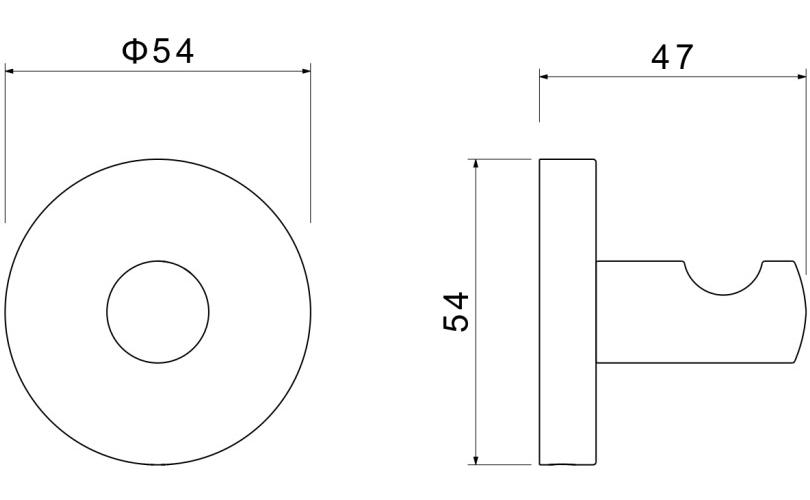 Крючок Aquanet Оберон матовый черный AQ4201MB