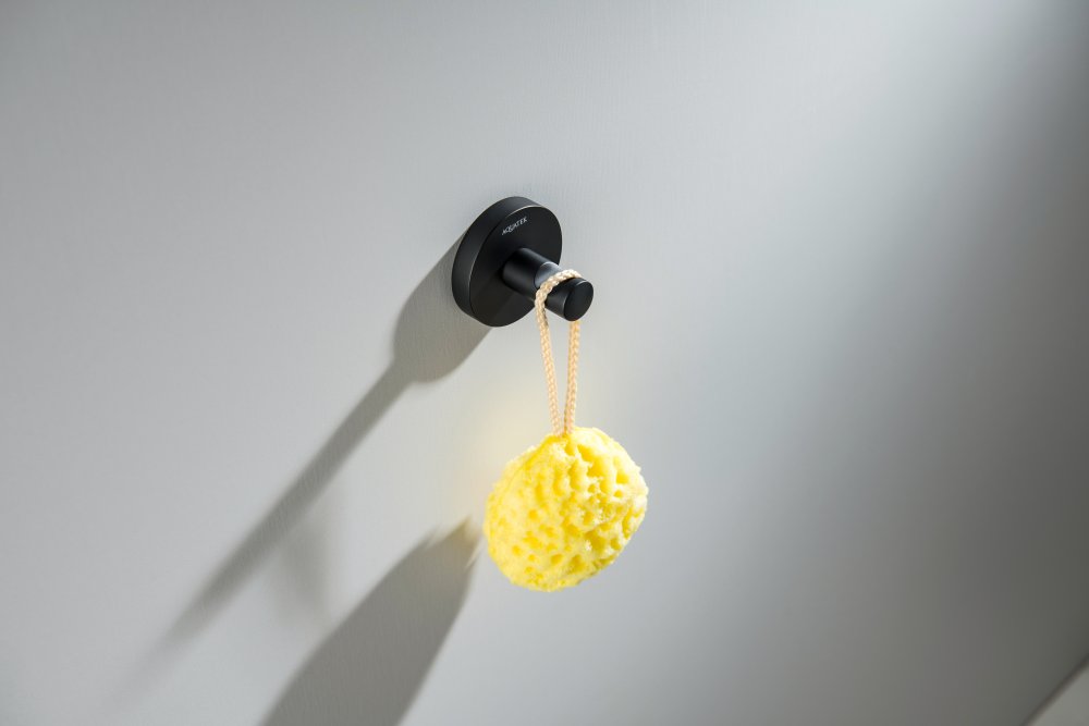 Крючок Aquanet Оберон матовый черный AQ4201MB