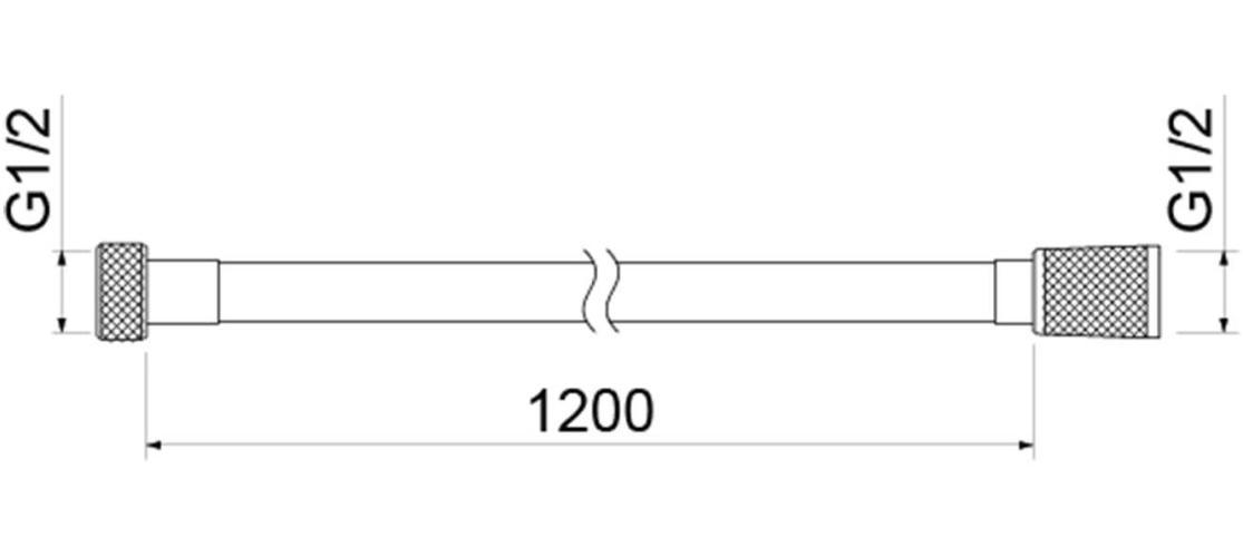 Шланг для душа Aquanet 120 см нержавеющая сталь хром AQ2103CR
