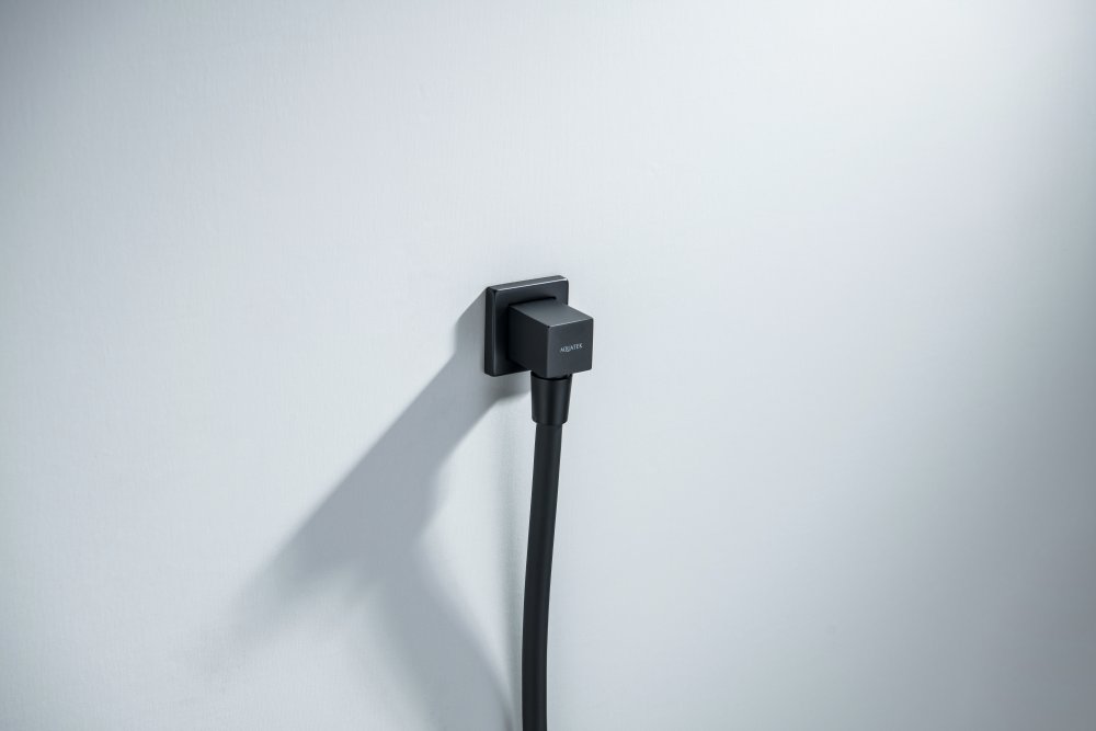 Шланговое подсоединение Aquatek матовый черный AQ2458MB