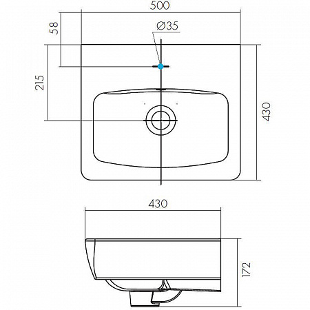 Комплект мебели для ванной Aquaton Кантри 50 Белый/Дуб Верона с раковиной НЕО-50 1A2578K0AHB20