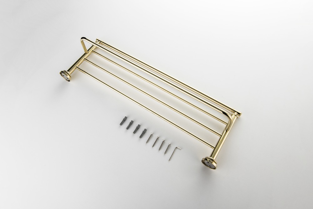 Полка для полотенец Aquanet Классик полированное золото AQ4515PG