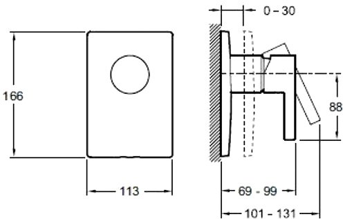 Смеситель для душа Jacob Delafon Stillness внешняя часть E98711-CP