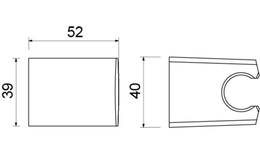 Держатель ручного душа Aquanet матовый черный AQ2403MB