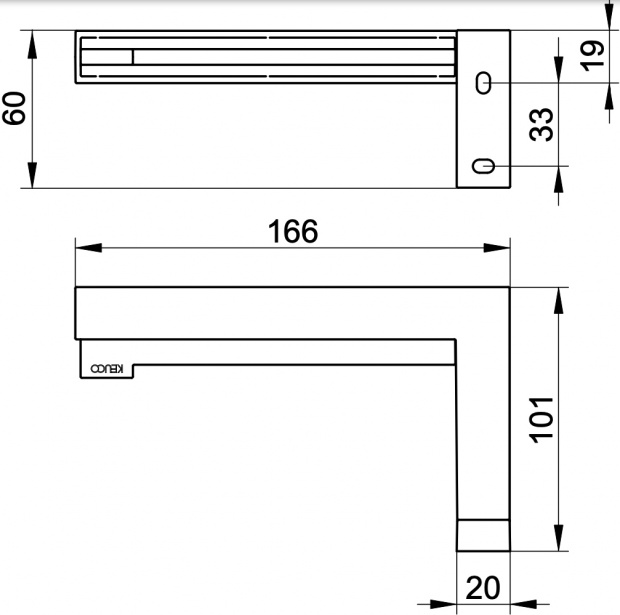 Держатель для туалетной бумаги KEUCO EDITION 90 Square хром 19162010000