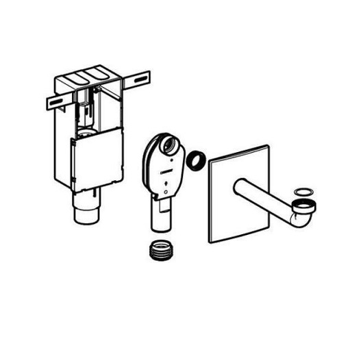 Сифон для раковины Geberit внутристенный глянцевый хром 151.120.21.1