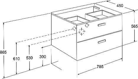 Тумба под раковину Roca Victoria Nord 80 см белый ZRU9000032