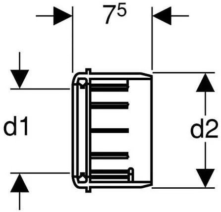 Переходная муфта Geberit PE d90/110 мм 367.928.16.1