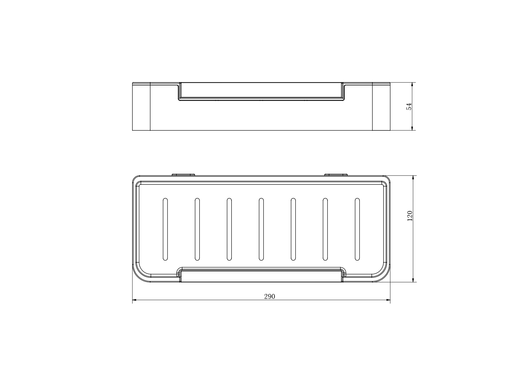 Полка для душа Aquanet AQ4966MB со стеклоочистителем матовый черный AQ4966MB