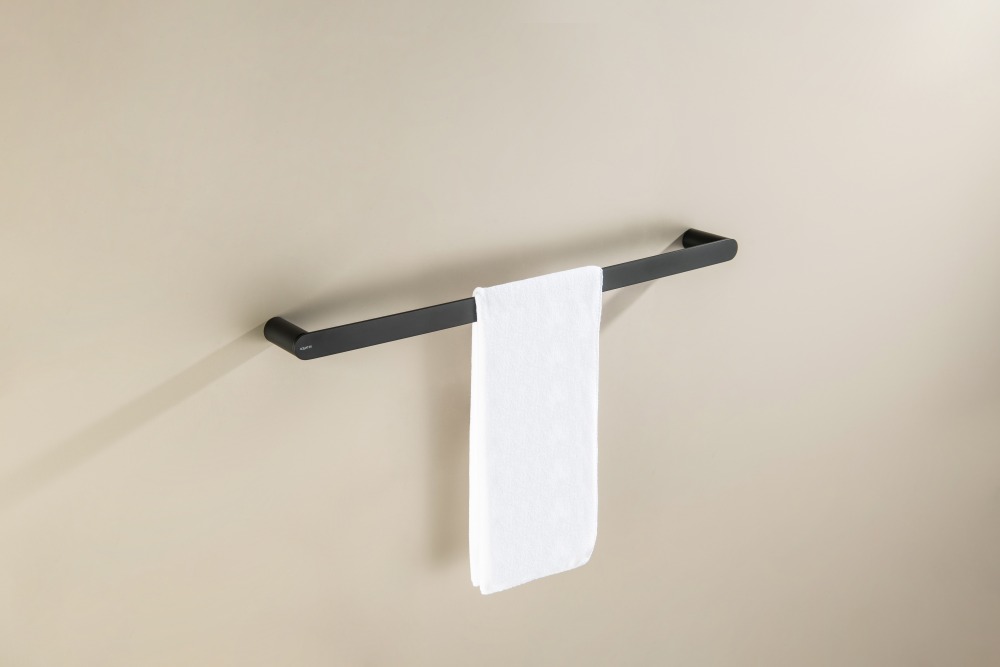 Полотенцедержатель Aquatek Лира 600 мм матовый черный AQ4414MB