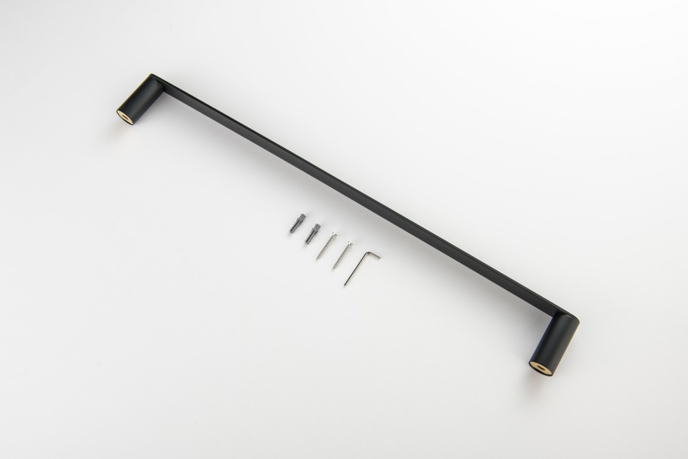 Полотенцедержатель Aquatek Лира 600 мм матовый черный AQ4414MB