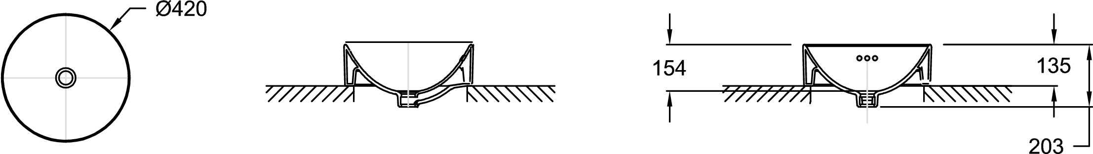 Раковина накладная Jacob Delafon Vox 42 см белая E14800-0
