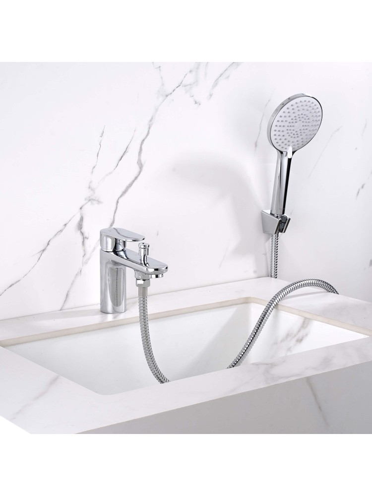 Смеситель на борт ванны Aquanet Ника на 1 отверстие хром AQ1844CR