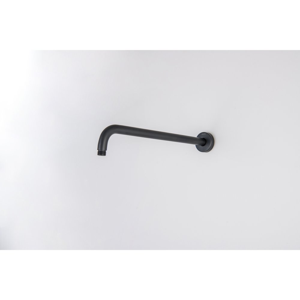 Держатель верхнего душа настенный Aquatek 400 мм матовый черный AQ2176MB