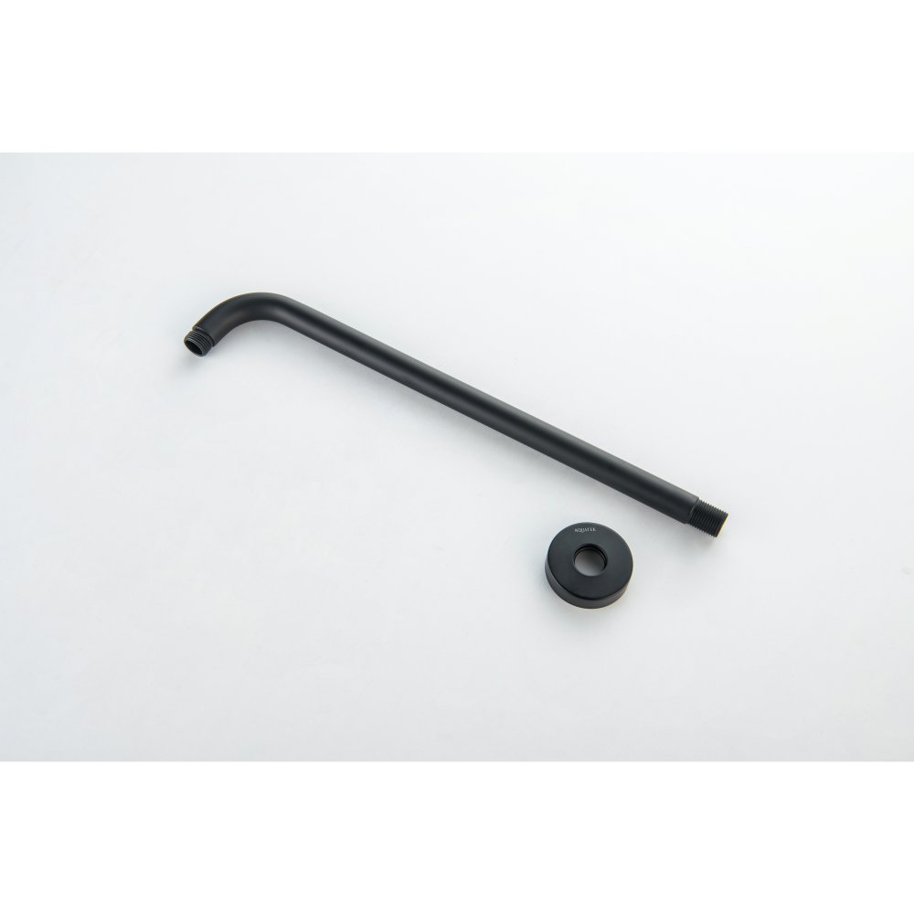 Держатель верхнего душа настенный Aquatek 400 мм матовый черный AQ2176MB