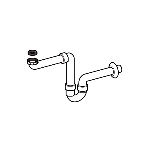 Сифон для раковины Geberit U-образный компактный горизонтальный выпуск белый 151.107.11.1