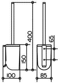 Туалетный ершик откидной с крышкой Keuco Elegance хром 11664010100