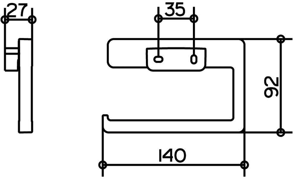 Держатель туалетной бумаги KEUCO Edition Moll открытый хром 12762010000