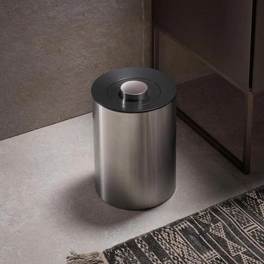 Мусорное ведро KEUCO PLAN 5 л хром/черно-серый 04989010037