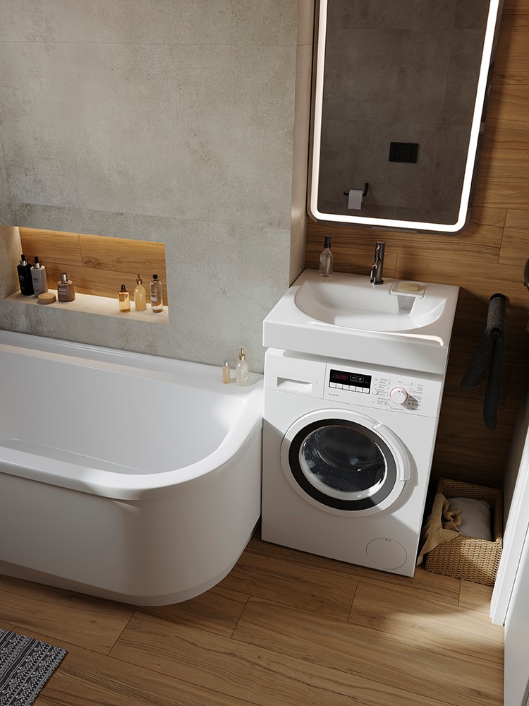 Раковина над стиральной машиной Marrbaxx Galaxy 60 WB.WM/Galaxy/60-C/WHT.G/S