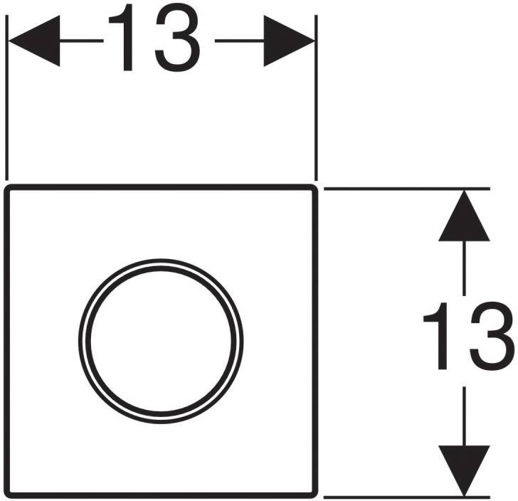 Пневмопривод смыва для писсуара Geberit Sigma10 ручной матовый хром 116.015.JQ.1