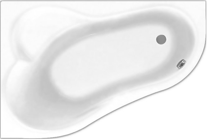 Ванна акриловая асимметричная Triton Ибица 150х100 см левосторонняя белая 1.WH11.2.034