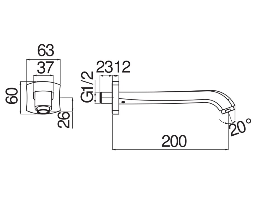 Излив Avenue золото AV00158/41GDP
