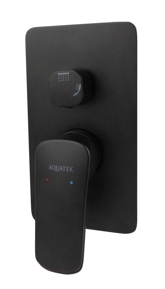 Душевой комплект 4 в 1 Aquatek Вега (AQ1046MB+AQ2071MB+AQ2454MB+AQ2011MB) черный матовый AQ1075MB