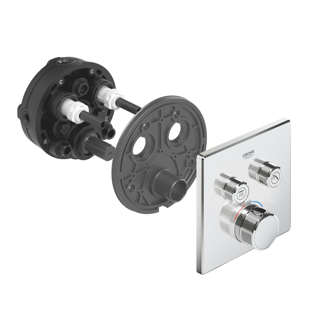 Термостат для душа GROHE Grohtherm SmartControl внешняя часть на 2 выхода хром 29124000