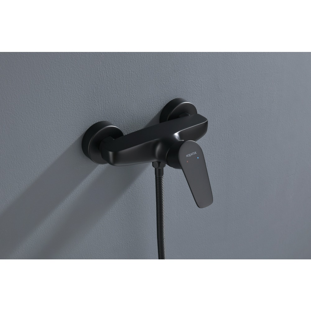 Смеситель для душа Aquanet Бетта матовый черный AQ1160MB