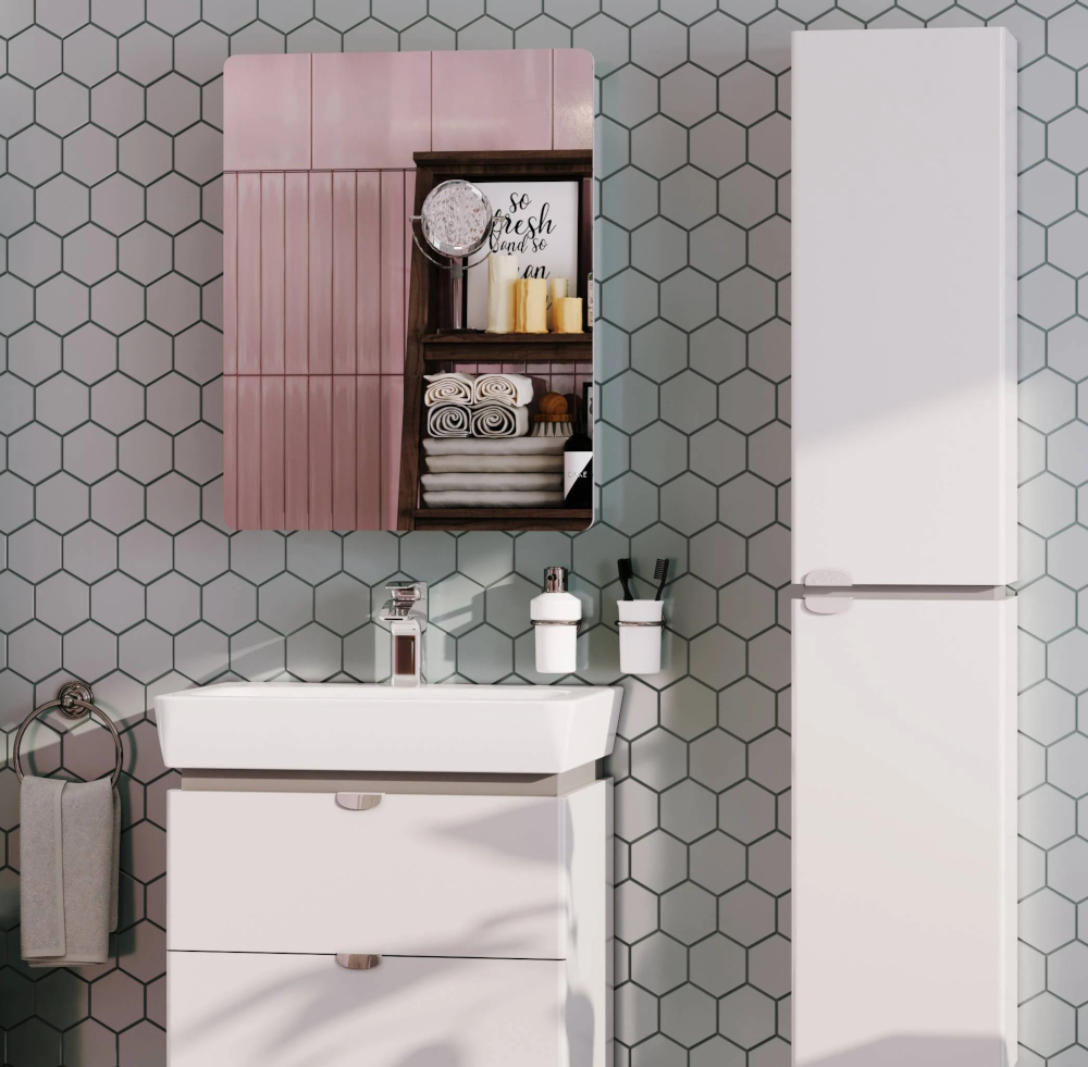 Зеркальный шкаф AQUATON Скай 55 1A238402SY010