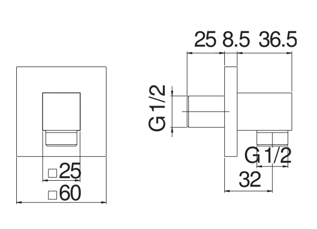 Шланговое подсоединение Paffoni матовый черный AD150/3BM