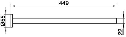Полотенцедержатель KEUCO PLAN одинарный неповоротный 449 мм хром 14920010000