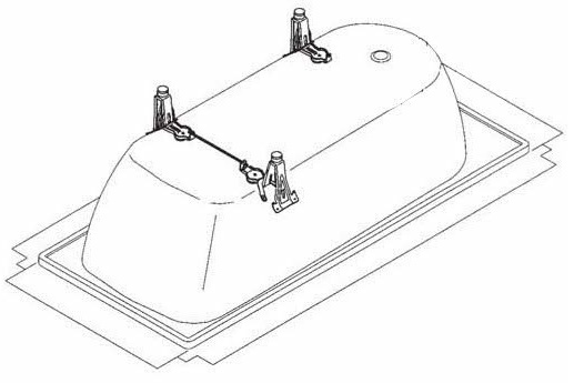 Комплект ножек для ванн Kaldewei аналог модели 5030 для ванн 140-170 см FT20021