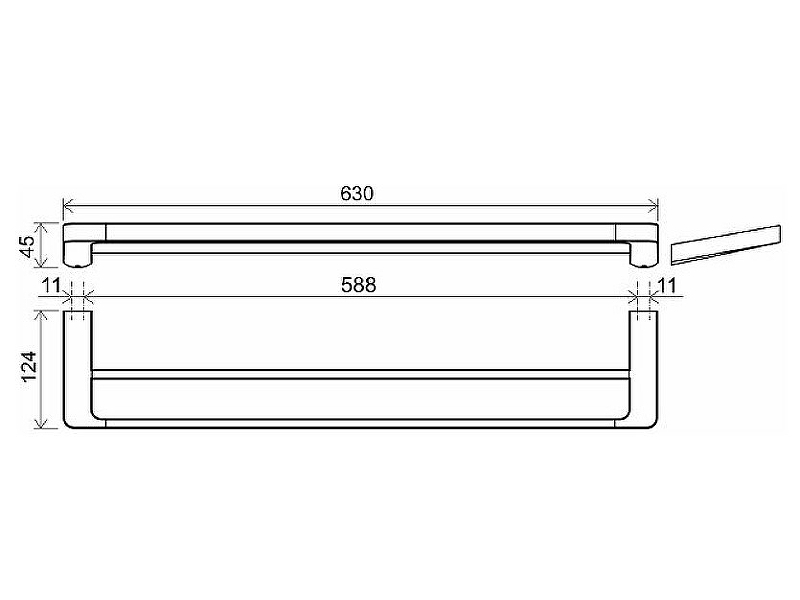 Полотенцедержатель двойной RAVAK 10° TD 320.20 66 см черный X07P562