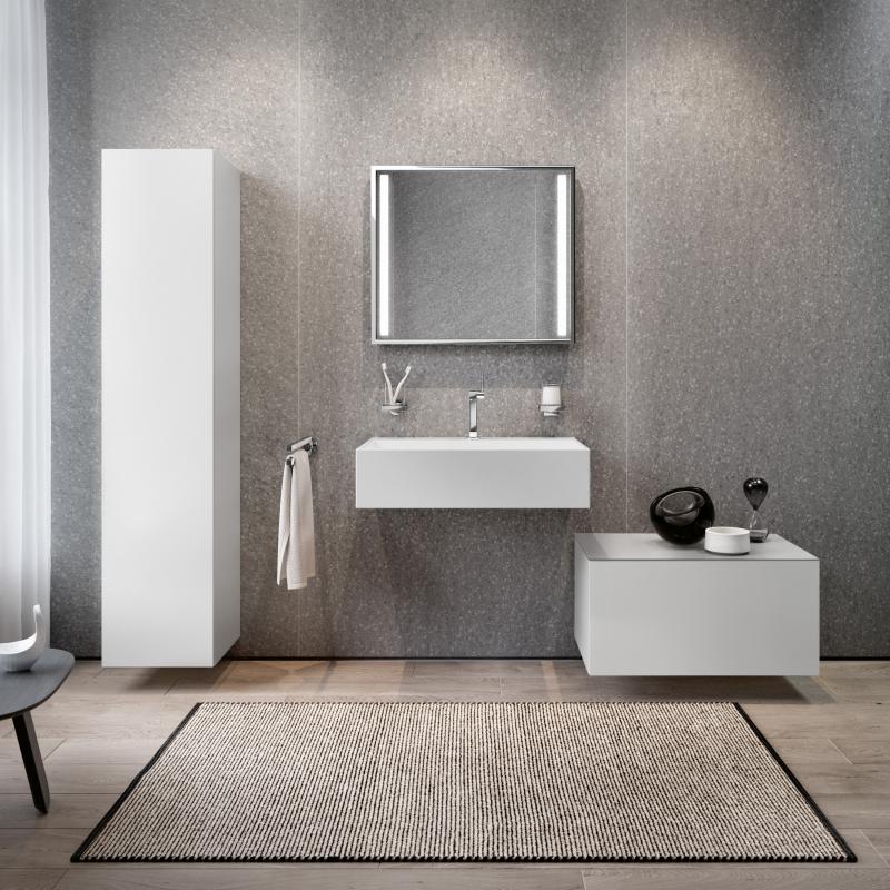 Тумба боковая KEUCO Edition 90 800х484х400 мм структурный лак белый 39026380000