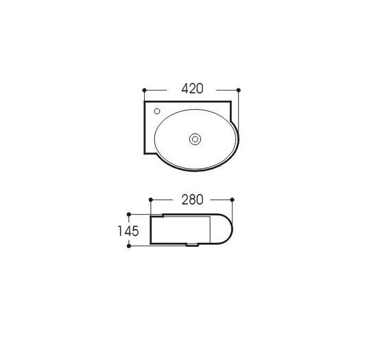 Раковина AQUATON 420x280x145 мм AQ5303-00