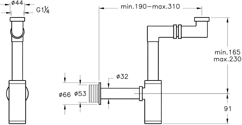 Сифон для раковины VitrA Z-типа A45133