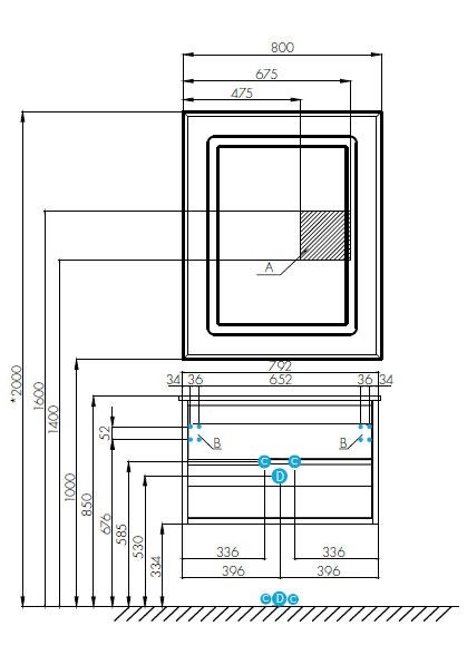 Тумба-умывальник с раковиной Aquaton Римини 80 NEW / Айрис 80 1A2267K3RN010