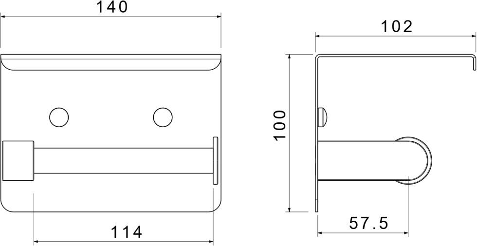 Бумагодержатель с полкой Aquanet Europa AQ4939CR хром AQ4939CR