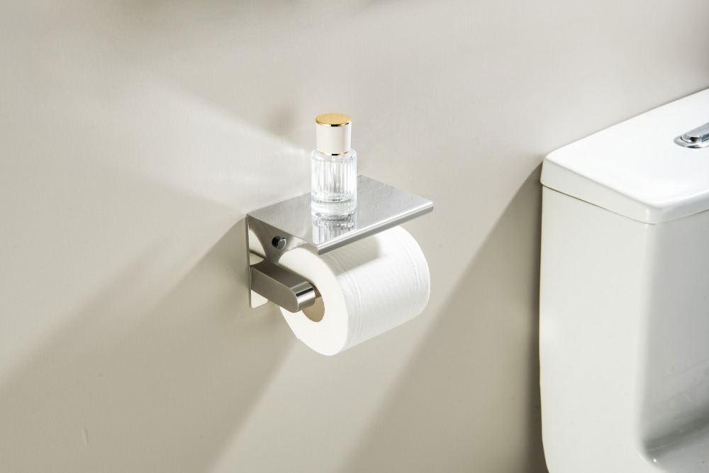 Бумагодержатель с полкой Aquanet Europa AQ4939CR хром AQ4939CR