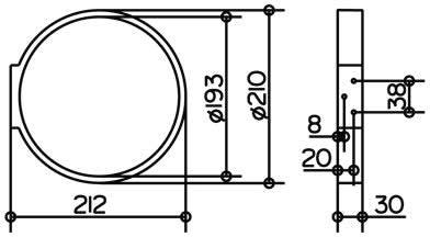 Полотенцедержатель кольцо Keuco Edition 300 хром 30021010000