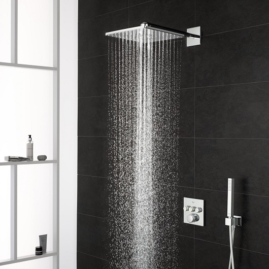Душевая система с термостатом Grohe Grohtherm SmartControl и верхним душем Rainshower SmartActive Cube 310 хром 34706000